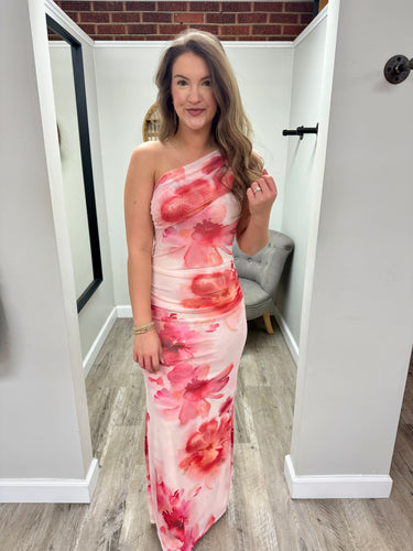 Teagan Floral One Shoulder Dress