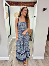 Load image into Gallery viewer, Leslie Navy Floral Dress