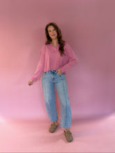 Load image into Gallery viewer, Riley Pink V-Neck Crewneck