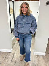 Load image into Gallery viewer, Adele Washed Blue Hoodie