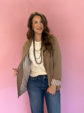 Load image into Gallery viewer, Lydia Tan Stripe Linned Blazer