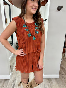 Skylar Rust Romper