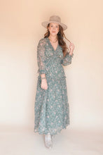 Load image into Gallery viewer, Harmony Sage Floral Maxi Dress