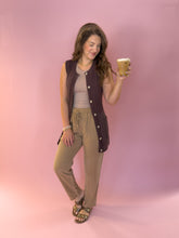 Load image into Gallery viewer, Alicia Brown Button Up Vest