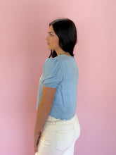 Load image into Gallery viewer, Anna Scalloped Chambray Top