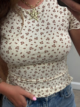 Load image into Gallery viewer, Marley Floral Ribbed Top