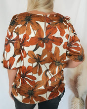Load image into Gallery viewer, Erika Rust Floral Top