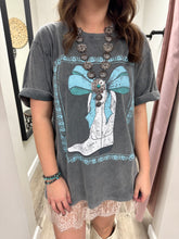 Load image into Gallery viewer, Cowboy Boots Ribbon Graphic Tee