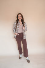 Load image into Gallery viewer, Harper Brown Plaid Flannel