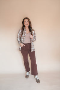Harper Brown Plaid Flannel