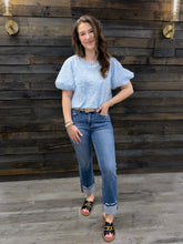 Load image into Gallery viewer, Carly Eyelet Bubble Top