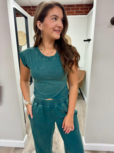 Amara Teal Top