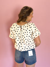 Load image into Gallery viewer, Wren Bubble Polka Dot Top