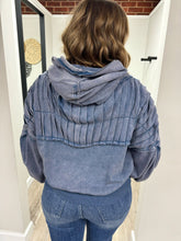 Load image into Gallery viewer, Adele Washed Blue Hoodie