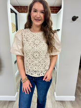 Load image into Gallery viewer, Finley Oatmeal Crochet Top
