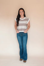 Load image into Gallery viewer, Shelby Mocha Shevron Knit Top