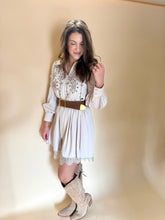 Load image into Gallery viewer, Ivory Embroidered Graphic Dress