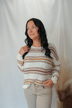 Load image into Gallery viewer, Miley Ivory Striped Sweater