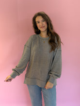 Load image into Gallery viewer, Julia Gray Ribbed Pullover
