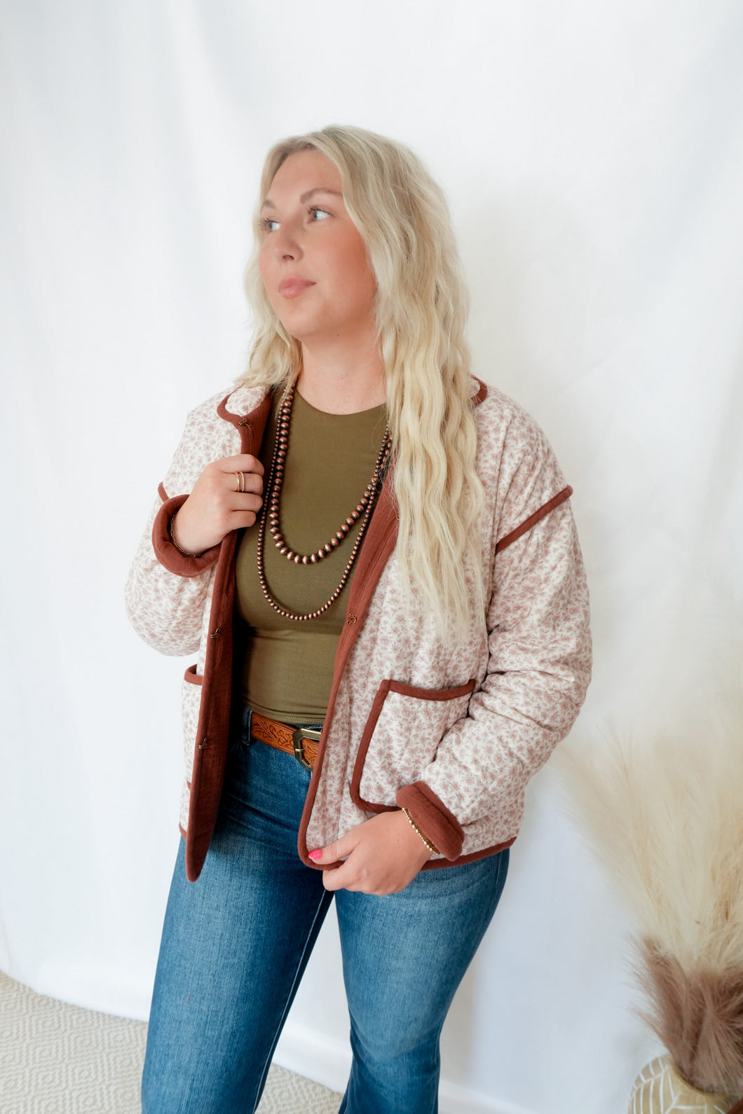 Cara Long Sleeve Padded Coat