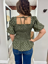 Load image into Gallery viewer, Olivia Puff Polka Dot Top