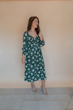 Load image into Gallery viewer, Ashlyn Green Floral Dress