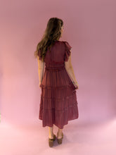 Load image into Gallery viewer, Clara V-Neck Tiered Midi Dress
