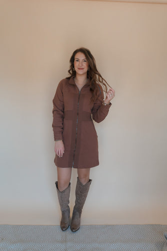 Emma Zip Up Mini Dress