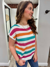 Load image into Gallery viewer, Camilla Multi Stripe Top