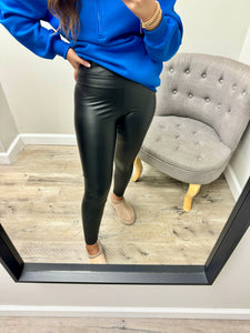 Faux Leather Black Leggings