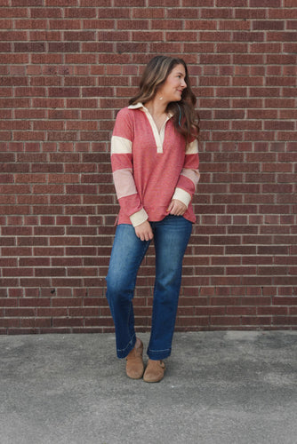 Jersey Striped Pullover