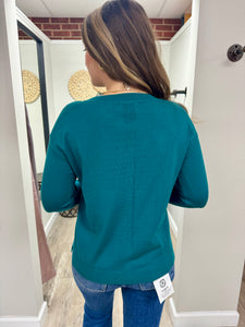 Jaydn Teal Super Soft CrewneckTop