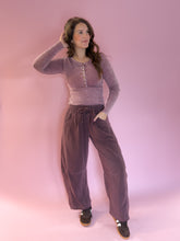 Load image into Gallery viewer, Nora Maroon Barrel Sweatpants