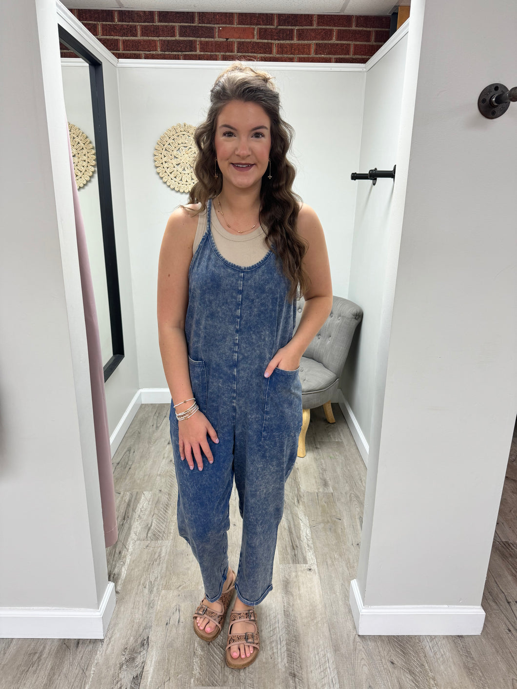 Amelia Mineral Wash Jumpsuit