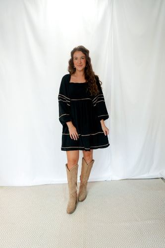 Melanie Longsleeve Woven Dress