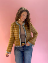 Load image into Gallery viewer, Harper Striped Denim Trim Top