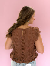 Load image into Gallery viewer, Carolyn Lace Taupe Top