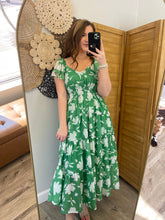 Load image into Gallery viewer, Lillian Floral Green Dress