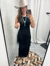 Load image into Gallery viewer, Allison Asymmetric Tassel Ribbed Dress