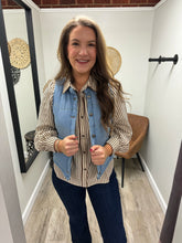 Load image into Gallery viewer, Vintage Wash Denim Puffer