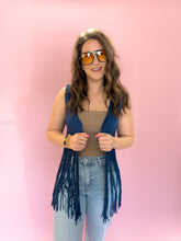 Load image into Gallery viewer, Sage Teal Suede Stitched Vest