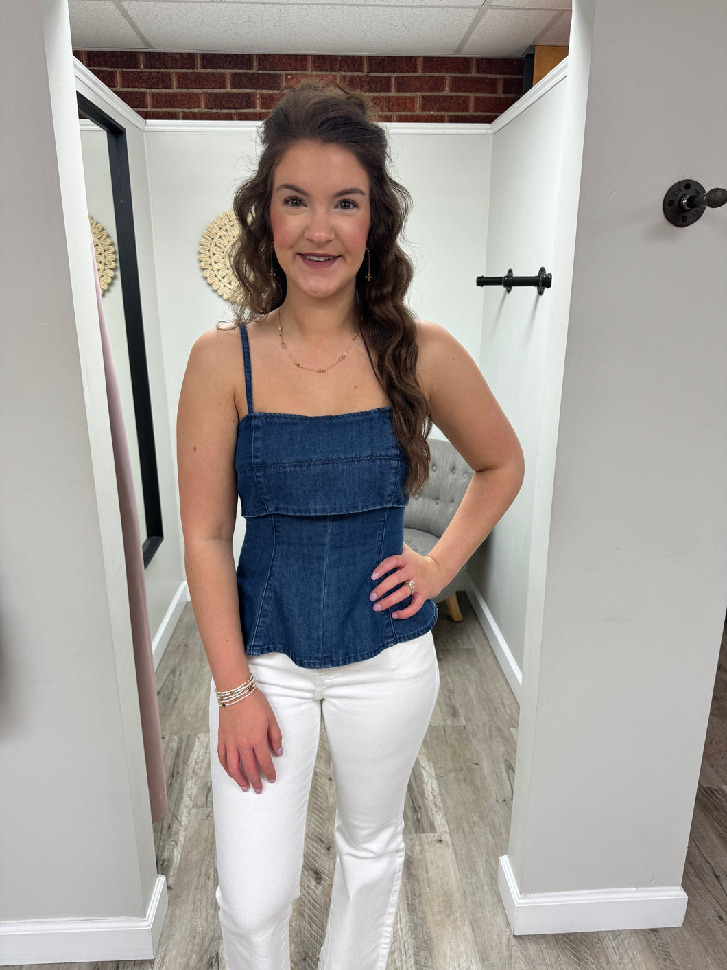 Harper Denim Top
