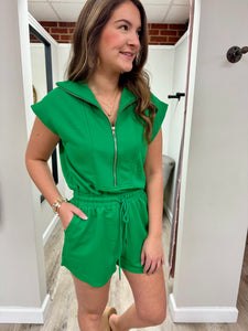 Miley Kelly Green Romper