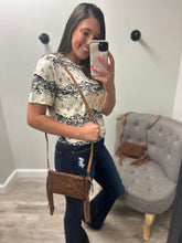 Load image into Gallery viewer, Tooled Fringe Crossbody/Wristlet