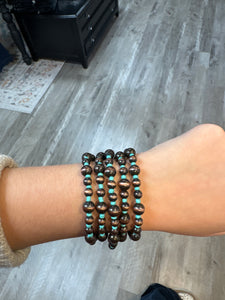 Turquoise Brown Beaded Bracelets