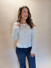 Load image into Gallery viewer, Blakely Off White Ribbed Top