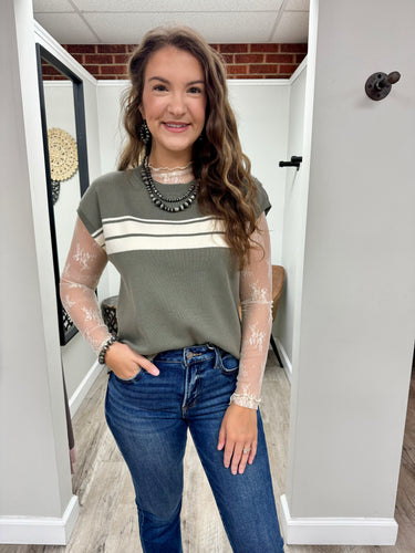Shelby Sleeveless Striped Sweater Top