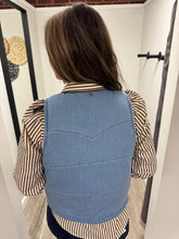 Load image into Gallery viewer, Vintage Wash Denim Puffer