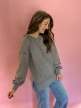 Load image into Gallery viewer, Julia Gray Ribbed Pullover