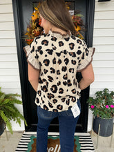 Load image into Gallery viewer, Lena Leopard Ruffle Top
